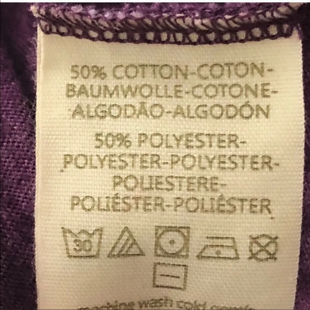 Free People We The Free Tee Purple XS Split Back - Picture 7 of 7